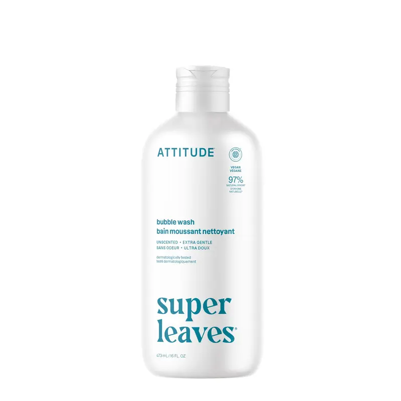 ATTITUDE Bain Moussant – EWG Vérifié, Sans Parfum, Végan, 16 oz
