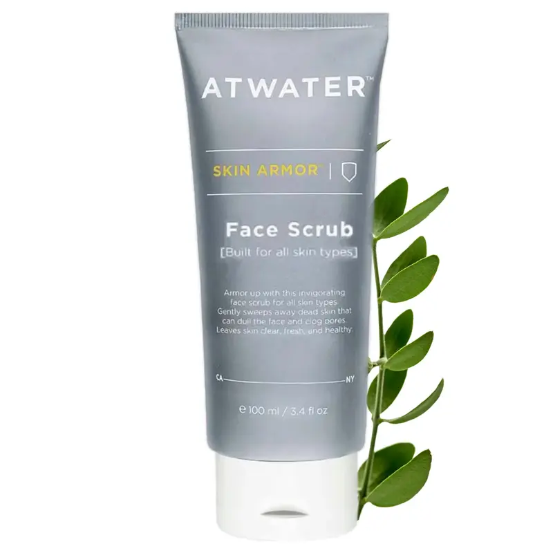 ATWATER Skin Armor Exfoliant Visage – Gommage non abrasif pour hommes, Jojoba et Acide Salicylique, 3,4 oz