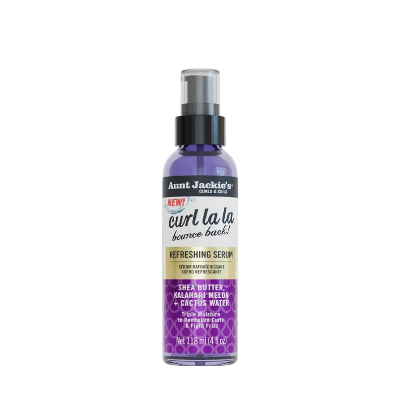 Aunt Jackie's Curls & Coils Bounce Back Sérum Rafraîchissant – Boucles Hydratées et Anti-Frisottis, 118 ml