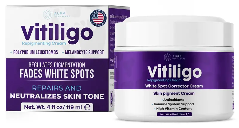 Aura Vitamins – Crème Vitiligo (4 oz) – Repigmentation et teint homogène