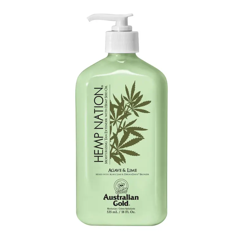 Australian Gold Hemp Nation Agave et Lime – Prolongateur de bronzage hydratant à l'huile de graines de chanvre
