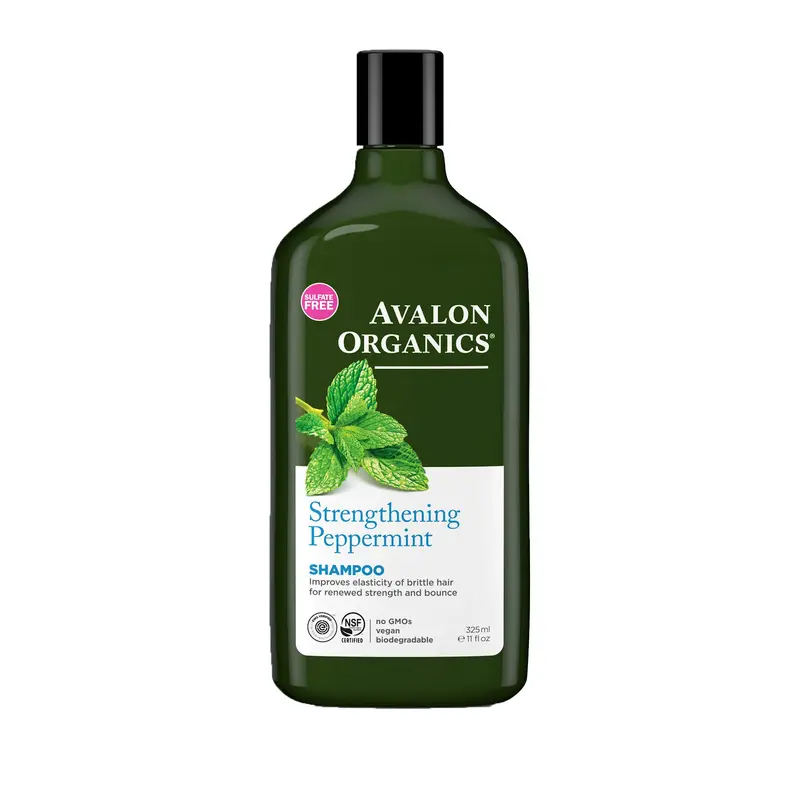 Avalon Organics Shampoing Fortifiant Menthe – Pack de 3 x 11 oz