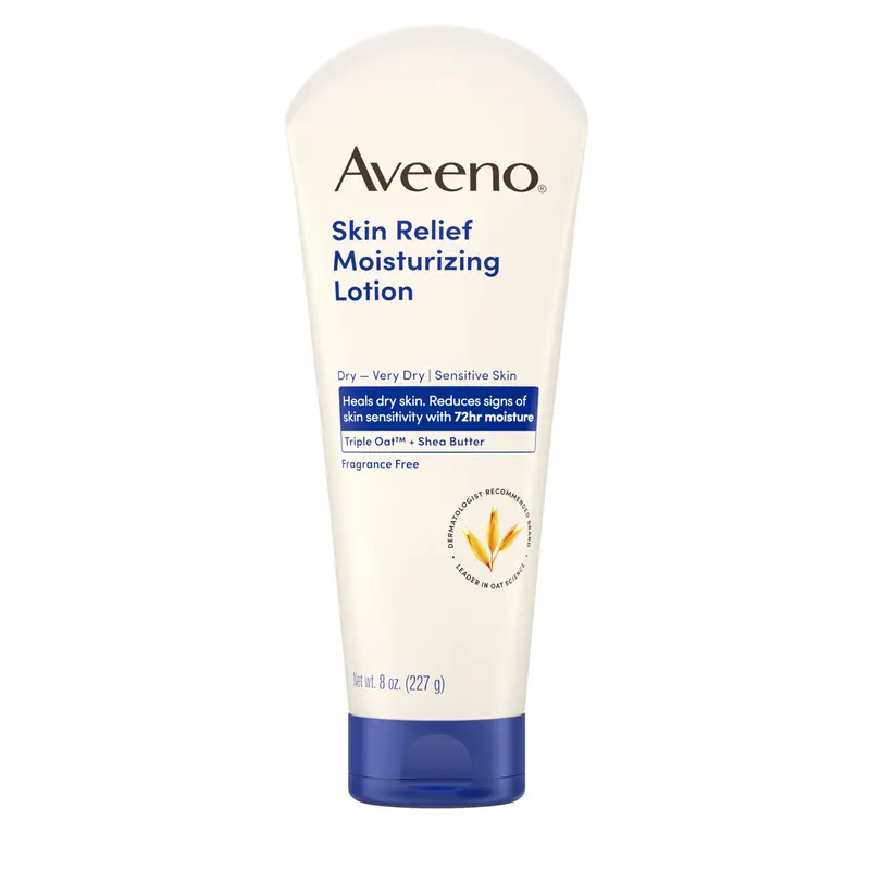 Aveeno Skin Relief Lotion Sans Parfum – Hydratation 72h pour Peau Très Sèche et Sensible