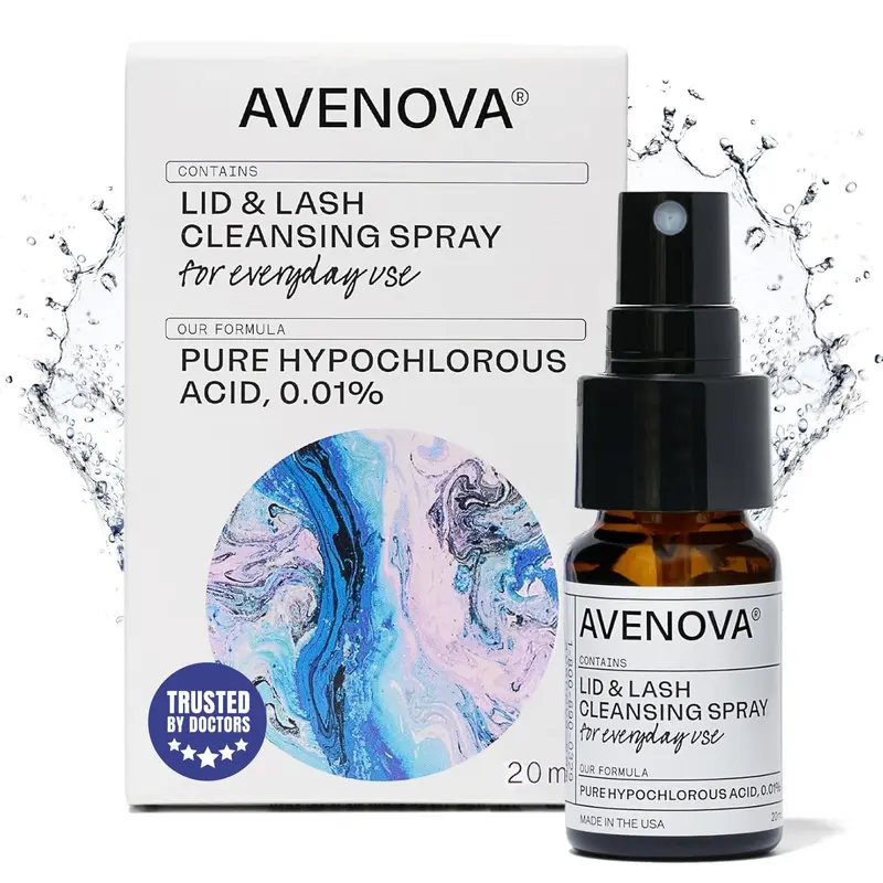 Avenova Nettoyant paupières et cils en spray – 20 ml, Acide hypochloreux pur 0,01%