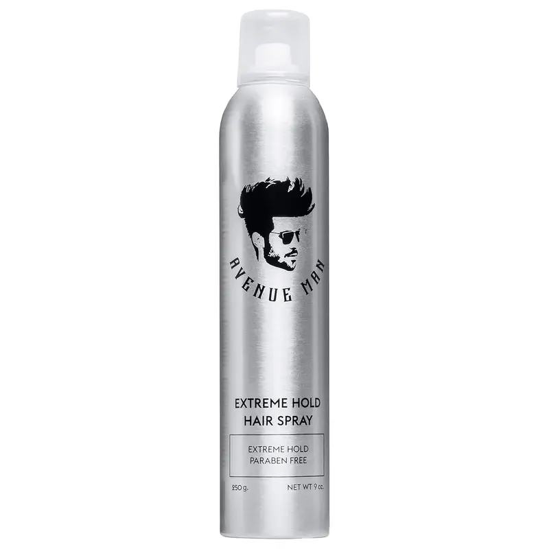 Avenue Man Extreme Hold Hairspray – Spray Coiffant Homme 9 oz, Sans Parabènes