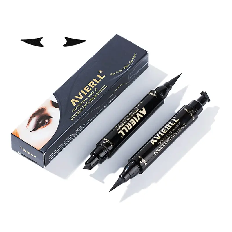 AVIERLL Tampon-delineateur Ailes Noir – 2 Stylos, Résistant à l'eau, Traits nets et rapides