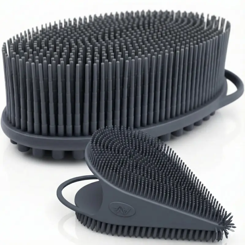 Avilana Premium Gommage corporel et Brosse visage – 2-en-1 silicone SGS