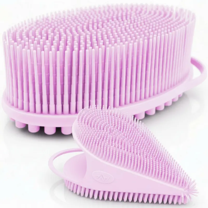 Avilana Premium Gommage Corporel et Brosse Visage Silicone 2-en-1 – SGS Certifié