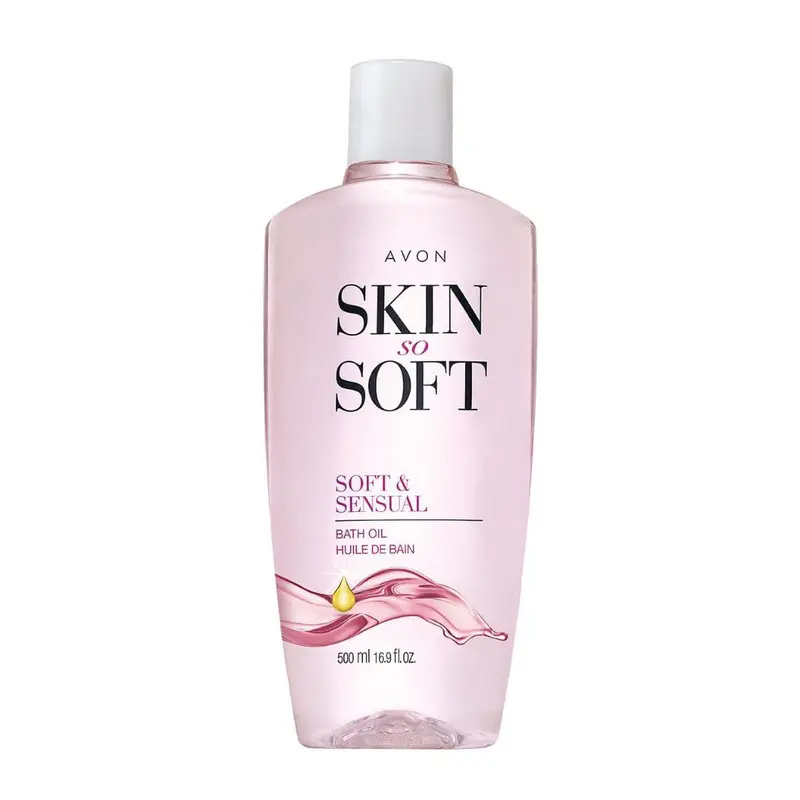 Avon Skin So Soft Soft & Sensual – Huile de Bain Hydratante à l’Argan, 500 ml