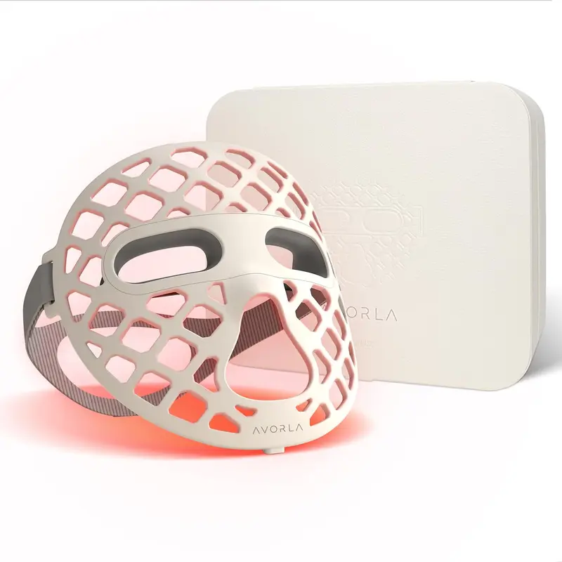 Avorla Masque LED pour le Visage – Thérapie lumineuse, 216 LEDs, 2600mAh, IP67