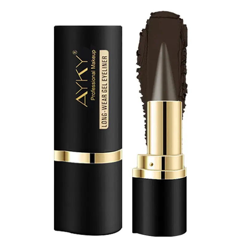 AYKY Crayon Gel Yeux Longue Tenue – Noir Naturel, Résistant à l'Eau, Application Précise