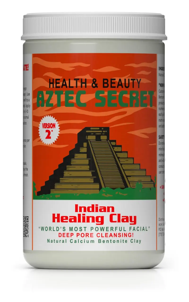 Aztec Secret – Argile Indienne Bentonite de Calcium 2 lb – Masque purifiant profond visage et corps – Nouvelle Version 2