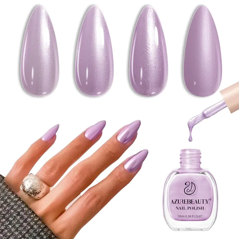 AZUREBEAUTY Dreamy Purple – Vernis à ongles 10 ml, Séchage rapide, Longue tenue, Finition naturelle et brillante