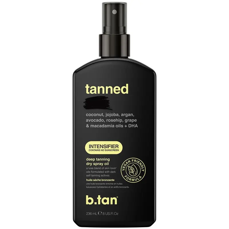 B.TAN Huile bronzante – Spray sec accélérateur de bronzage, sans SPF, 236 ml | Marque australienne