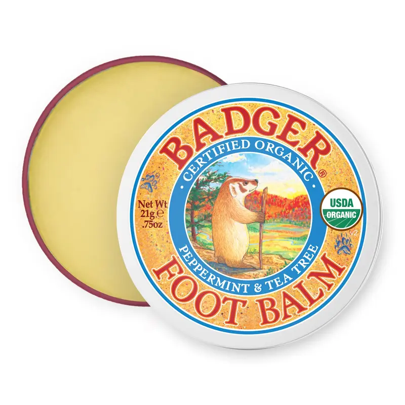 Badger Baume Pieds – Crème bio 100% pour pieds secs et talons fissurés (0,75 oz)