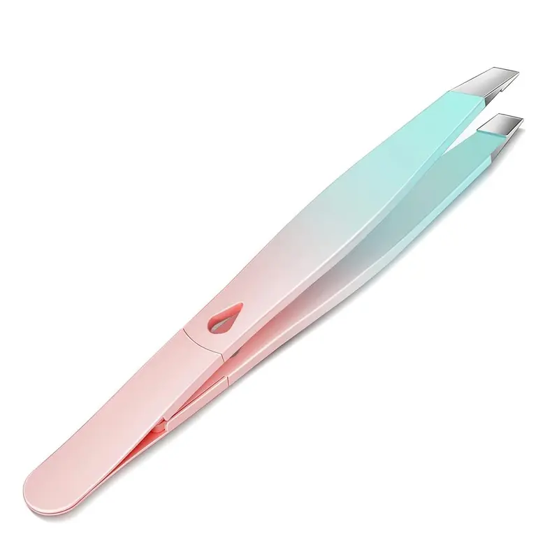 BAFUL Pinces à sourcils inclinées professionnelles en acier inoxydable