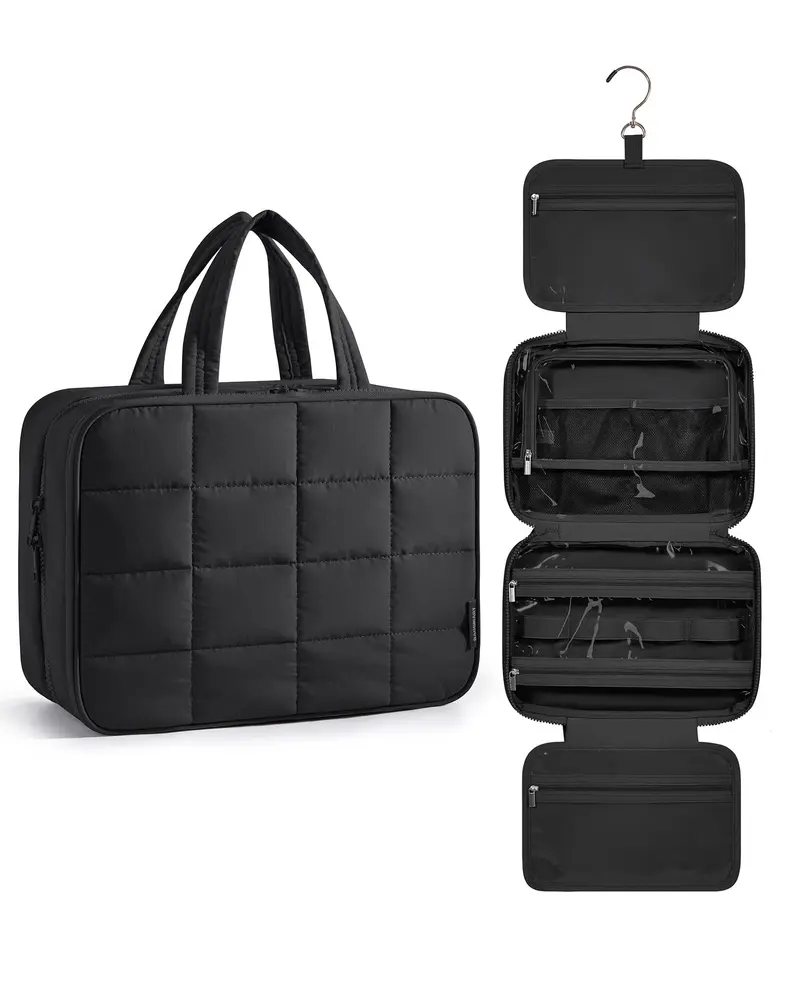 BAGSMART Sac de toilette de voyage avec organisateur de bijoux – Système suspendu pratique