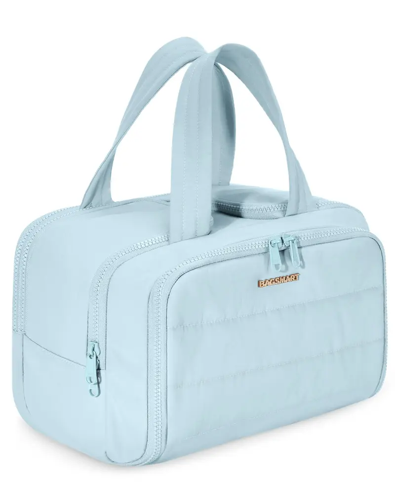 BAGSMART Trousse de Toilette de Voyage Bleue – Grande Capacité et Ouverture Large