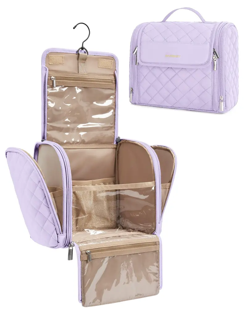 BAGSMART Trousse de Toilette de Voyage – Grande Capacité, Crochet Rotatif, Étanche