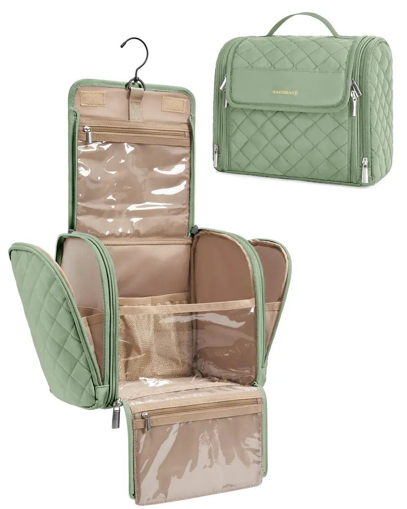 BAGSMART Trousse de Toilette Femme – Sacoche Voyage Imperméable avec Crochet