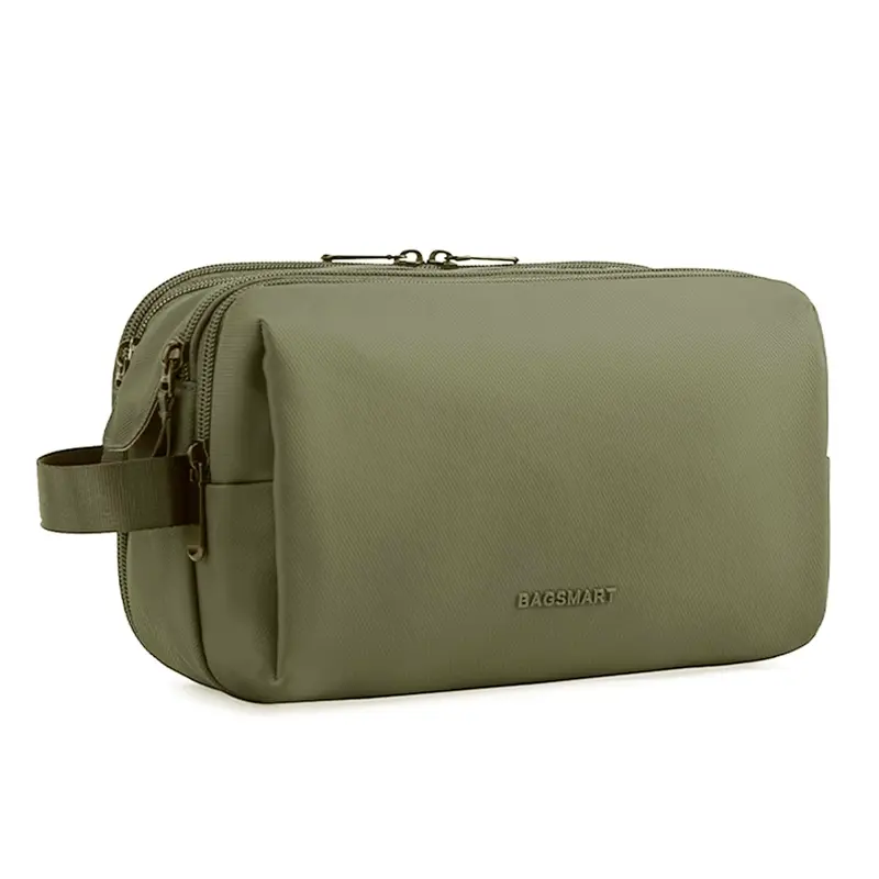 BAGSMART Trousse de toilette pour homme – Dopp kit étanche, rangement voyage, vert moyen