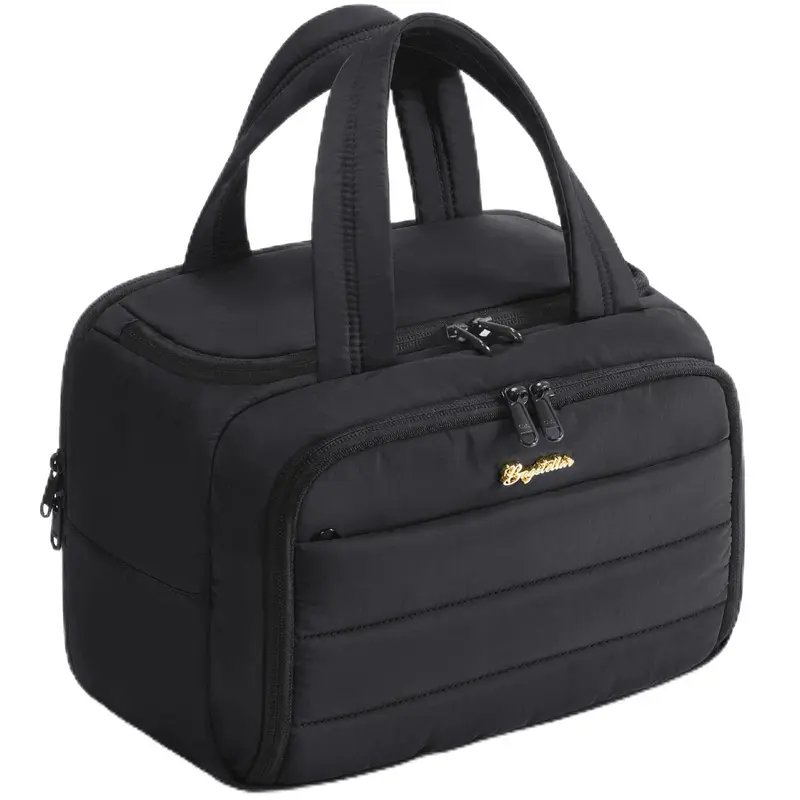 Bagstellar Trousse de Toilette de Voyage pour Femmes – Léger Grand Rangement, Ouverture Large, Noir