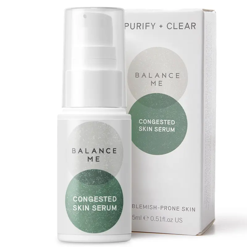 Balance Me Sérum ciblé peau congestée — Traitement naturel de l'acné du visage avec Kanuka et Moringa (1 x 15 ml)