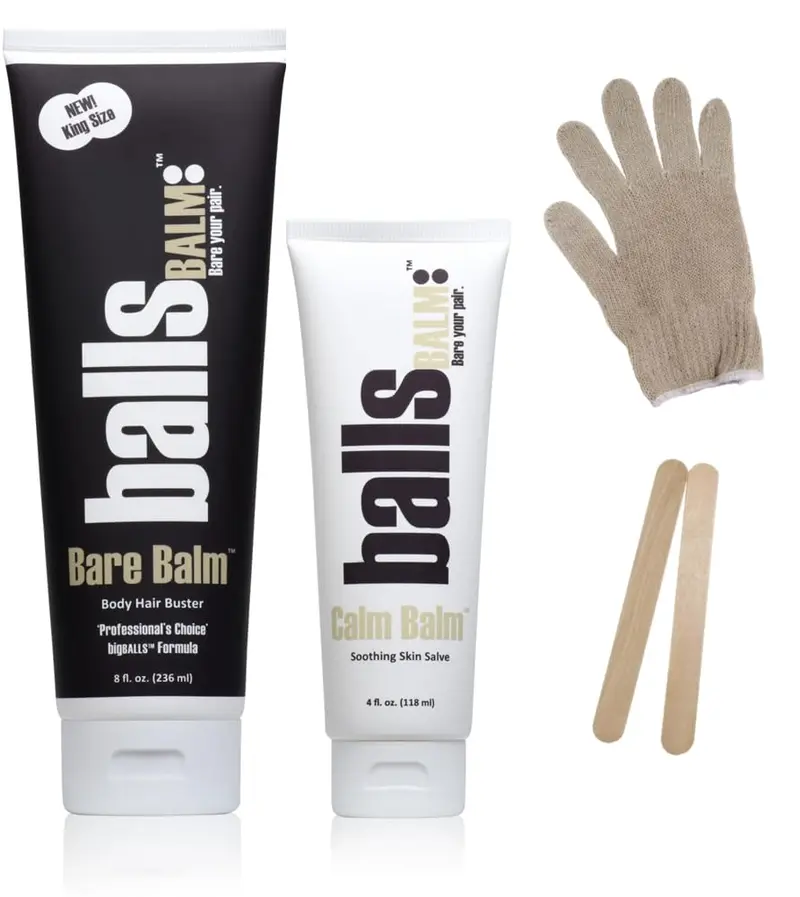 ballsBALM King Kombo – Système de gestion des poils du corps (gant exfoliant)