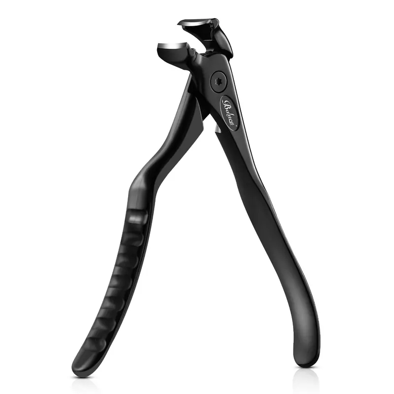 Baluca – Coupe-ongles Ergonomique pour Seniors, Coupe-ongles à Manche Longue avec Récupérateur (Noir)