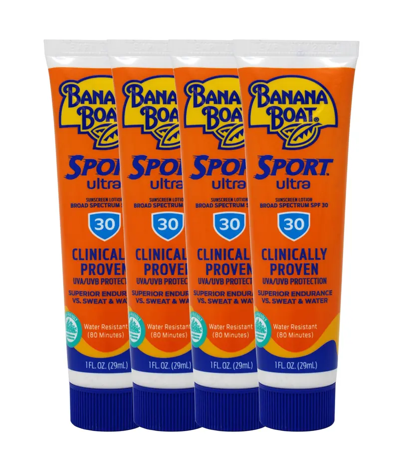 Banana Boat Sport Performance SPF 30 – Lotion solaire 29 g, Pack de 4
