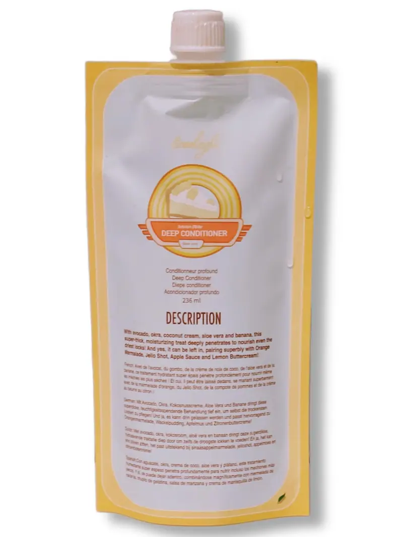 Banana Cream Soin Profond d’Ecoslay – Masque Nourrissant pour Cheveux Secs et Abîmés (Bouclés et Colorés) – 226 g