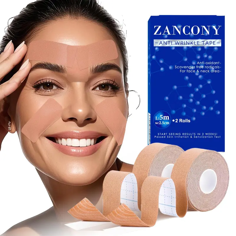 Bande anti-rides Zancony pour la nuit – 2 rouleaux, lift et lissage du visage