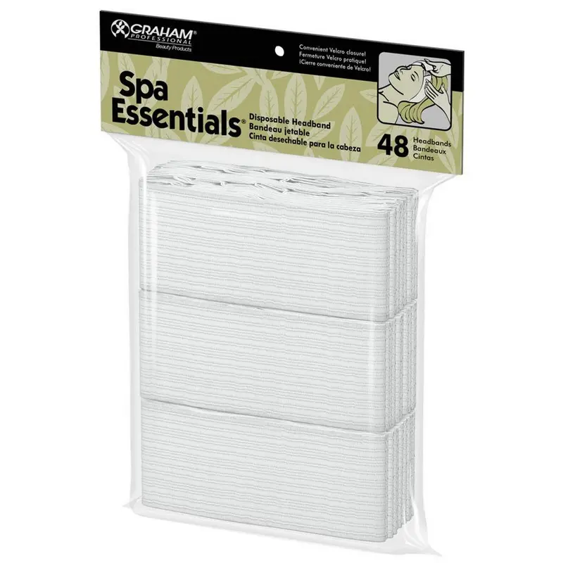 Bandeaux jetables Graham Medical – Accessoires spa pour femmes, 48 pièces