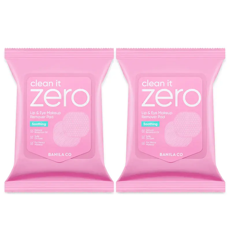 BANILA CO Clean It Zero – Lingettes démaquillantes yeux et lèvres 2-en-1 (2 x 30 lingettes)
