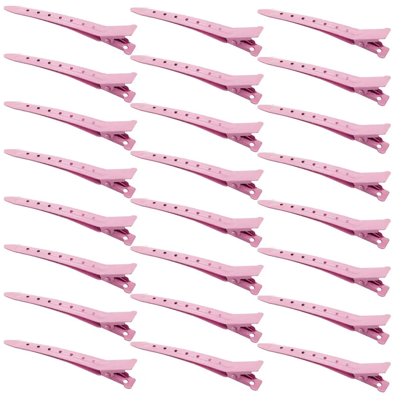 Bantoye – Lot de 24 Pinces Bec-de-Canard en Métal, Rose, 8,5 cm