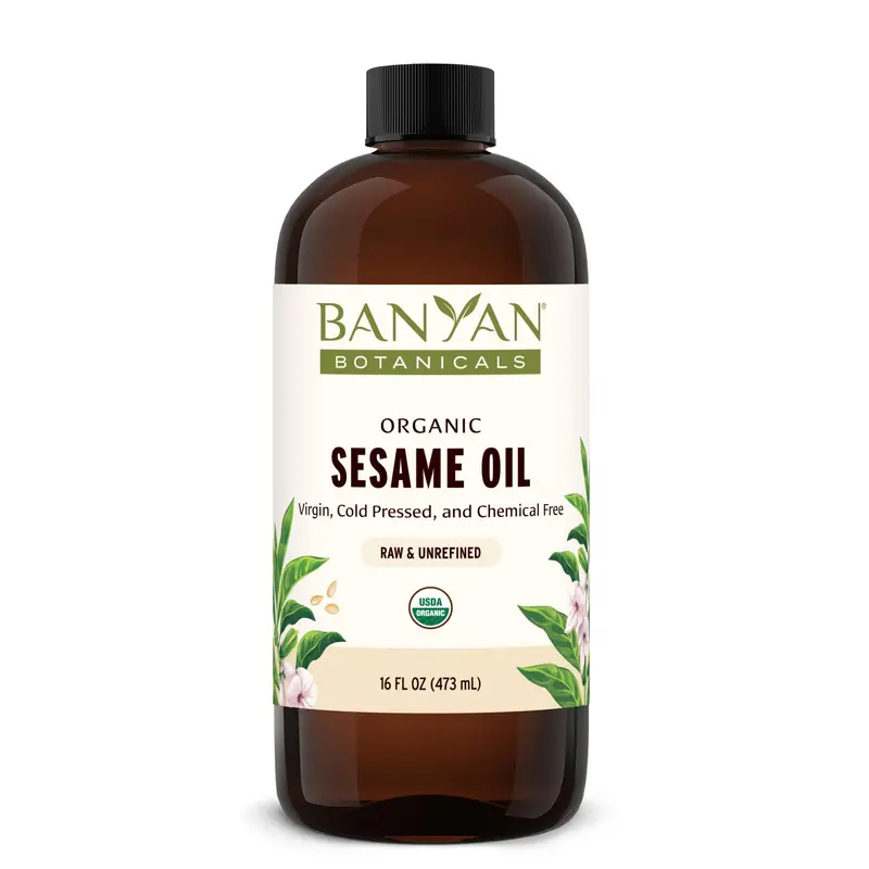 Banyan Botanicals Huile de Sésame Bio et Non Raffinée – Ayurvédique, Peau & Cheveux