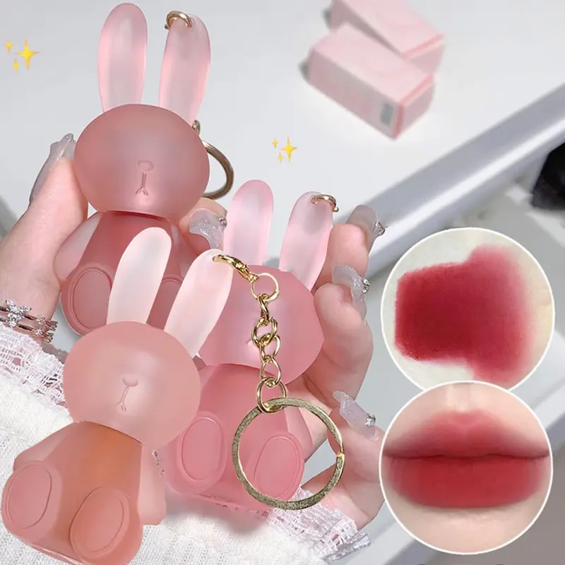 Baorder — Rouge à Lèvres Lapin 3 Couleurs, Velours Mat et Porte-clés