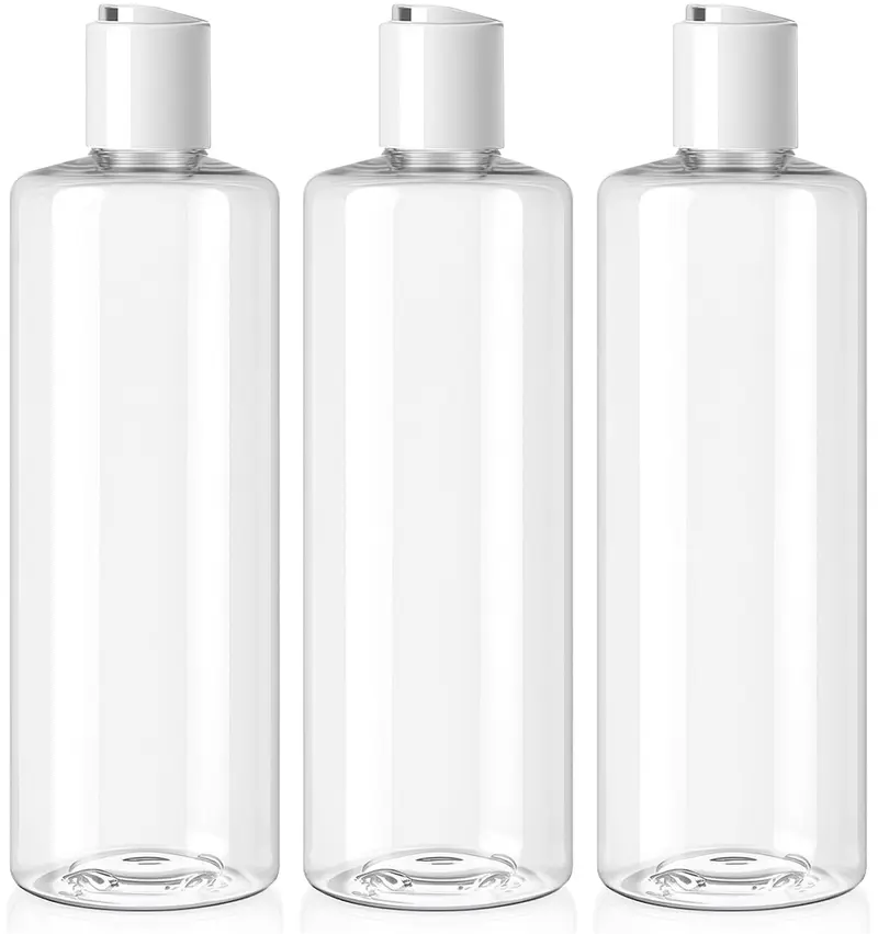Bar5F Bouteilles plastiques transparentes 16 oz – Lot de 3 sans BPA, bouchon à disque