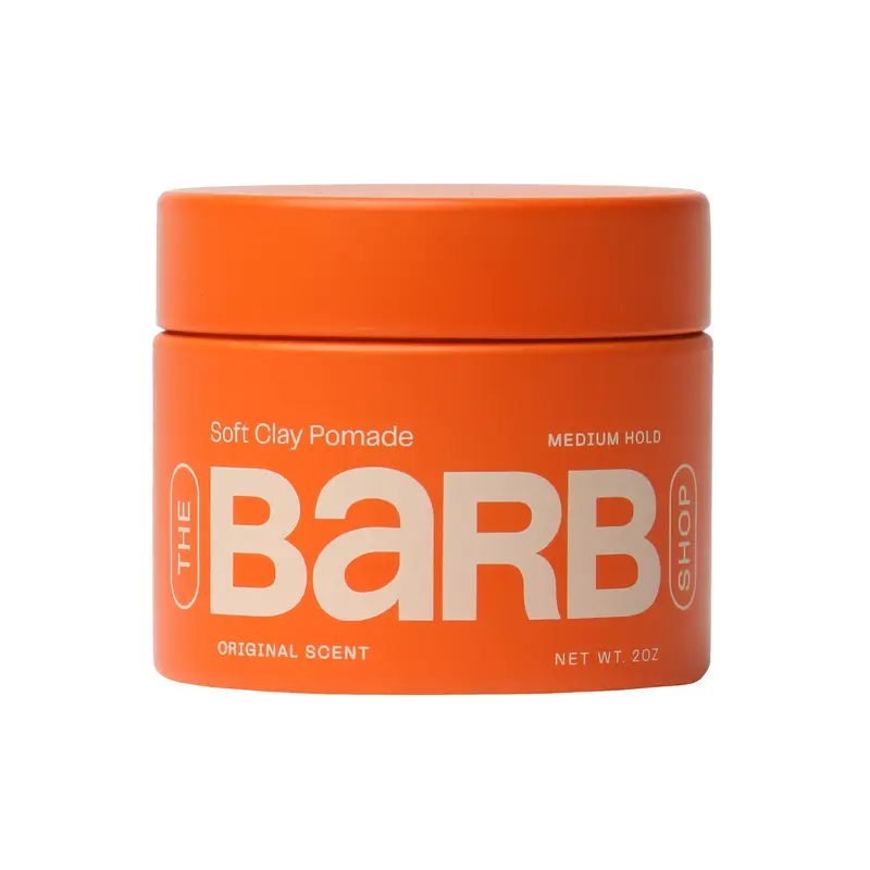 Barb Soft Clay Pomade – Fixation moyenne, fini naturel, à base d'eau – Parfum original | The Barb Shop
