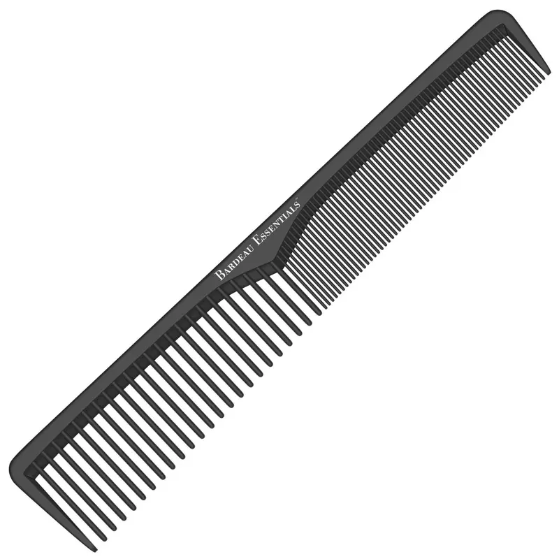 Bardeau Essentials Peigne Carbone Noir 7 Pouces – Anti-Statique, Résistant à la Chaleur et aux Produits Chimiques