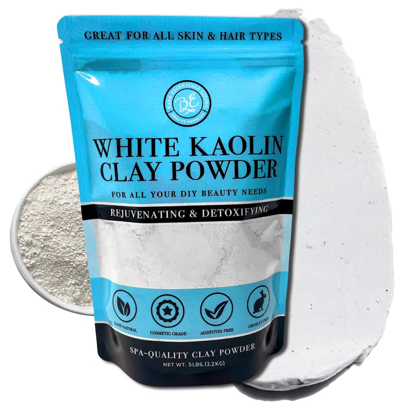 Bare Essentials Living - Poudre Kaolin Blanche (5 lb) – Naturelle et Polyvalente pour Beauté et Jardin