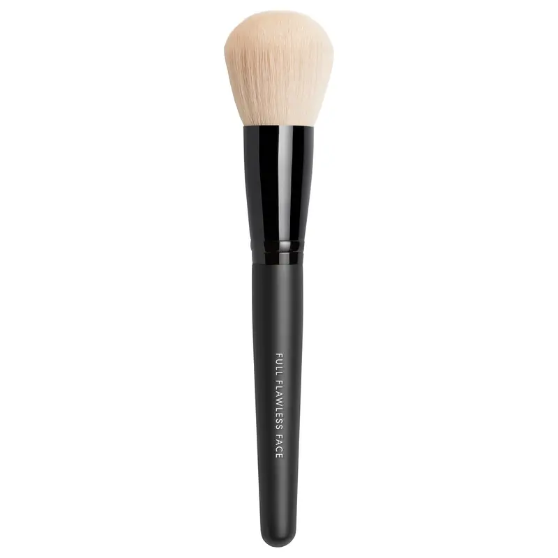 bareminerals pinceau visage parfait – blush, enlumineur et poudre de finition – végane et sans cruauté