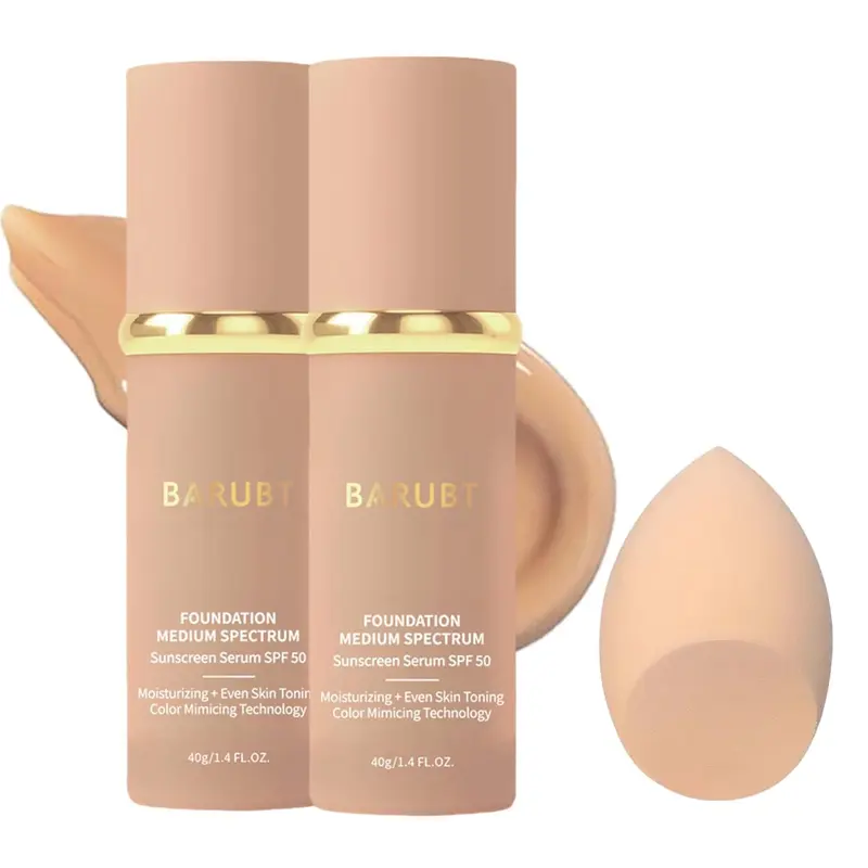 BARUBT 4-en-1 fond de teint SPF50 – Couverture modulable et hydratante