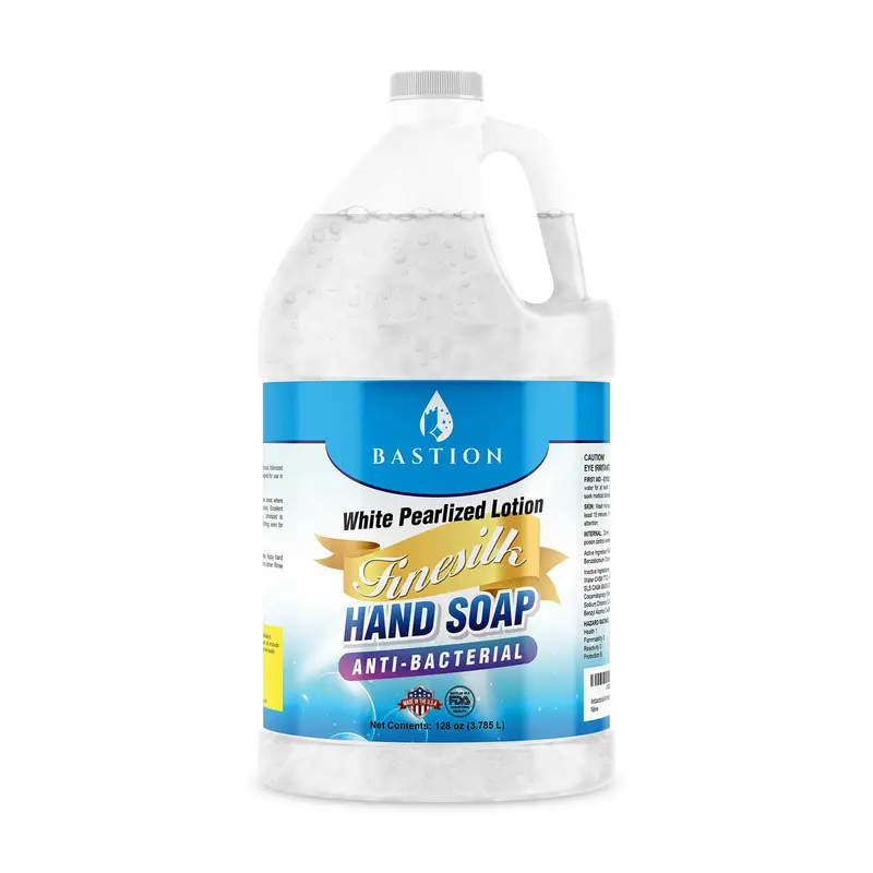 Bastion Finesilk Mains antibacterien – Recharge en galon, pH équilibré, Fabriqué aux États‑Unis