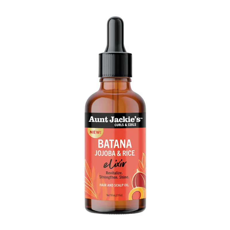 Batana, Jojoba et Riz Elixir – Aunt Jackie's Curls & Coils, huile capillaire 2 oz