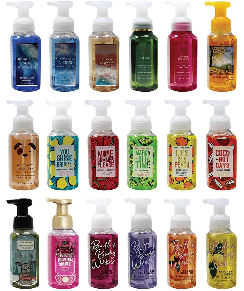 Bath & Body Works – Assortiment de 5 Savons Moussants Doux pour les Mains