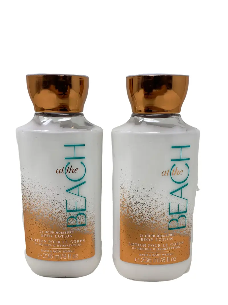 Bath & Body Works At The Beach – Lotion pour le corps ultra-lissante 8 oz – Lot de 2 (At The Beach)
