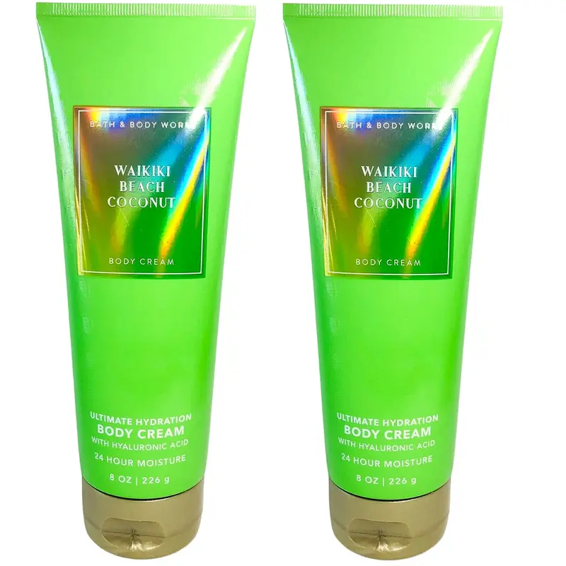 Bath & Body Works – Coffret duo Waikiki Beach Coconut, Crèmes hydratantes 8 oz (2×8 oz)