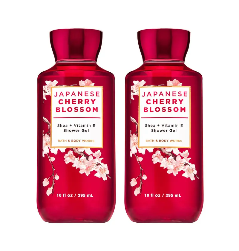 Bath & Body Works Coffret Gel Douche Fleur de Cerisier Japonaise – 2 flacons 296 ml