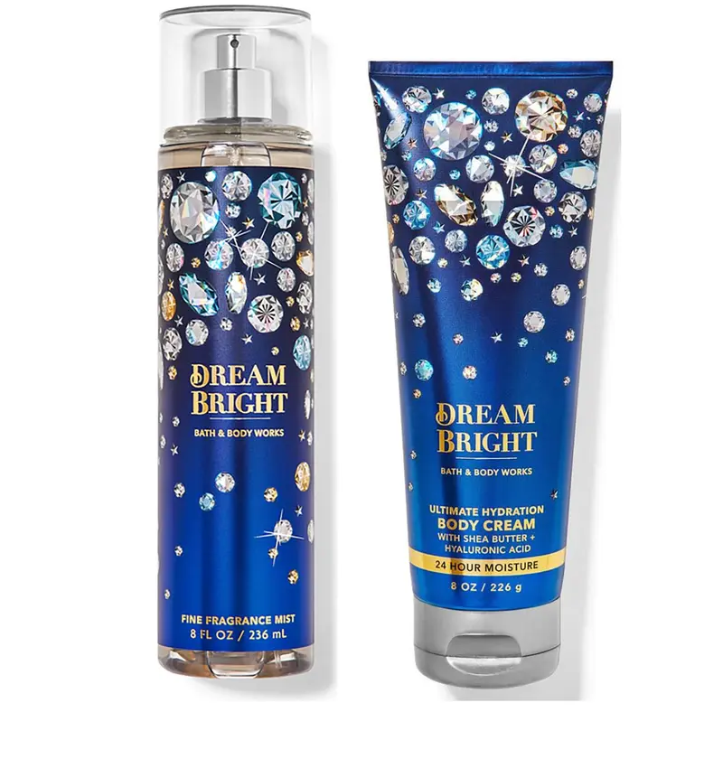 Bath & Body Works Coffret Hydration Dream Bright – Crème Hydratante et Brume Parfumée (236 ml chacun)